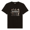 Balenciaga Band Portrait Printing Logo Retro Short Sleeve Unisex Black 612965TIVA11000