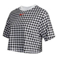 (WMNS) Nike Sportswear Icon Clash Casual Sports Houndstooth Short Sleeve Black T-Shirt DD5034-100