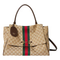 (WMNS) Gucci Paparazzo Large Top Handle Bag 'Sand Dark Brown' 875019-FAFV9-9653