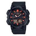 CASIO Solar Powered Waterproof Sports Mens Black Analog/Digital Combo AEQ-110W-1A2