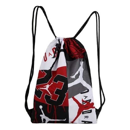 Air  Jordan Drawstring Bag 'White Black Grey' 9A0360-R78