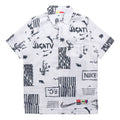 Nike Woven Soccer/Football Athleisure Casual Sports Printing lapel Shirt White DA1474-100