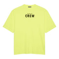 Men's Balenciaga Crew Alphabet Printing Short Sleeve Fluorescent Green 620969TIVG97072