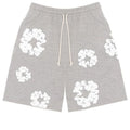 Denim Tears Cotton Wreath Logo Shorts 'Grey White' 402-070-30