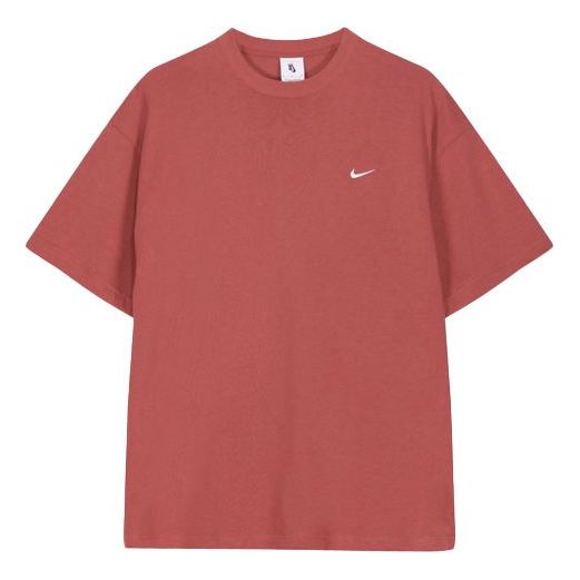 Nike Lab Solo Swoosh Basic Sports Short Sleeve Red DA0321-661