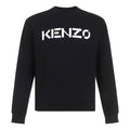 Men's KENZO Alphabet Logo Round Neck Long Sleeves Sports Black FA65SW0004MD-99
