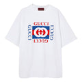 Gucci Cotton Jersey T-Shirt With Gucci Print 'White' 784361-XJGKA-9074