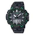 CASIO solar electric wave outdoor sports male waterproof /Blue Solar Powered Mens Black Analog/Digital Combo PRW-6100FC-1PR
