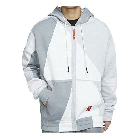 Nike Kyrie Irving Zipper Basketball Sports Fleece Lined Hooded Jacket Gray BV9286-100