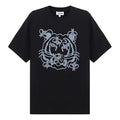 Men's KENZO Bee Tiger Head Pattern Round Neck Short Sleeve Black FB55TS0844SB-99