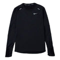 Men's Nike Solid Color Training Sports Round Neck Long Sleeves Black T-Shirt DD5650-010