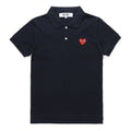 COMME des GARCONS PLAY Polo Red Emblem 'Navy' AZ-T006-051-2