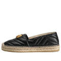 (WMNS) Gucci Double G Espadrille 'Black Leather' 551890-BKO00-1000