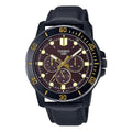 Casio Dress Classic Minimalistic Analog Watch 'Black Burgundy Gold' MTP-VD300BL-5E