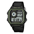 CASIO G Shock Battery Sports /Green Quartz Mens Black Digital AE-1200WHB-1B
