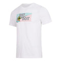 Men's Nike Square Brand Logo Cartoon Printing Round Neck Casual Short Sleeve White T-Shirt DQ1088-100