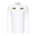 Men's KENZO Embroidered Pattern Long Sleeves Shirt White F955CH4021LD-01