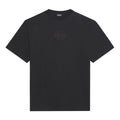 Men's Balenciaga SS21 Logo Printing Loose Round Neck Short Sleeve Black 641675TKV711069