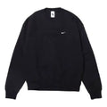 Nike Lab Fleece Crew Solid Color Stay Warm Sports Round Neck Pullover Black DA0318-010