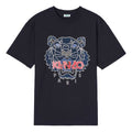 Men's KENZO Tiger Head Printing Cotton Short Sleeve Black FA5-5TS5114YO-99