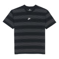 Men's Nike Brand logo Stripe Round Neck Short Sleeve Black T-Shirt DQ1117-010