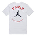 Air Jordan Paris Saint-Germain Logo Printing Sports Round Neck Short Sleeve White DB6515-100