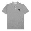 COMME des GARCONS PLAY Polo Black Emblem 'Grey' AZ-T078-051-1