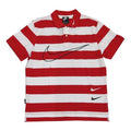 Nike Sportswear Swoosh Stripe Short Sleeve polo Red White Redwhite CJ4910-657