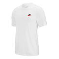 Nike Sportswear Embroidered Logo Micro Mark Solid Color Casual Round Neck Short Sleeve White AR4999-100