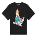 Men's PALM ANGELS Mermaid Logo Printing Short Sleeve Black PMAA047R204130251088