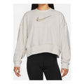 (WMNS) Nike Sportswear Swoosh Logo Embroidered Loose Knit Short Round Neck Pullover Hoodie DO7212-030