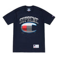 Supreme SS19 x Champion Chrome S/S Top Crossover Short Sleeve Unisex Navy Blue SUP-SS19-10252