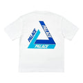 PALACE Tri-Shadow Christmas Limited Blue Colorblock Triangle Logo Round Neck Short Sleeve White T-Shirt P15TS237
