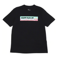 Men's Nike Contrasting Colors Large Logo Casual Sports Round Neck Short Sleeve Black T-Shirt DD1277-010