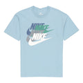 Men's Nike Alphabet Large Logo Printing Sports Breathable Short Sleeve Blue T-Shirt DV3317-494