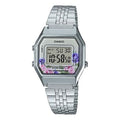 Casio Youth Vintage Digital Watch 'Silver Floral' LA680WA-4C
