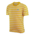Men's Nike Embroidered Logo Stripe Round Neck Short Sleeve Yellow T-Shirt DQ1863-743