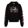 Off-White SS21 Caravaggio Printing Hoodie 'Black Red' OMBB037R21FLE0021025