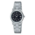 CASIO DRESS Series Simplicity Quartzes Black Stainless Steel Strap Black Watch Dial Black Analog LTP-V002D-1B