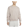 Men's Nike Lab Fleece Crew Solid Color Plush Stay Warm Sports Round Neck Pullover Yellow DA0318-245