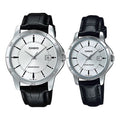 CASIO Couple Quartz Waterproof Unisex Mens Black Analog MTP-V004L-7A&LTP-V004L-7A