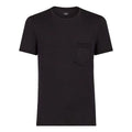 Men's FENDI SS21 Solid Color Alphabet Logo Cotton Short Sleeve Black T-Shirt FY0894AFRKF0QA1
