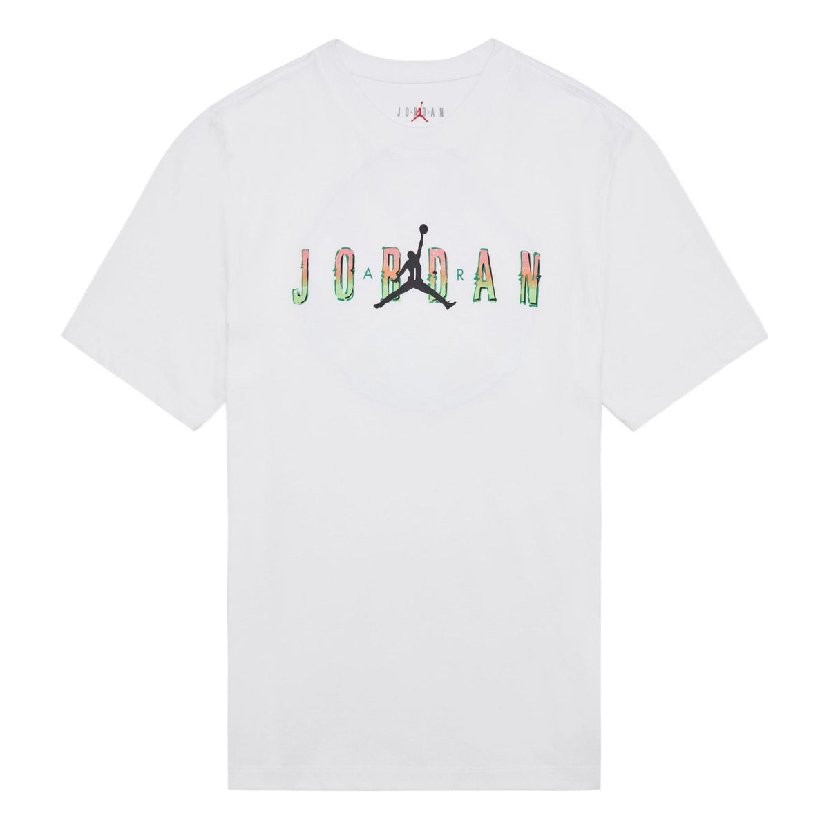 Air Jordan DNA Printing Alphabet Large Logo Short Sleeve White DQ5884-100