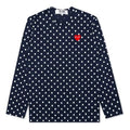 COMME des GARCONS PLAY Polka dots Printing Long Sleeves Tee 'Blue' AZ-T166-051-2