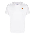 Men's KENZO SS21 Small Tiger Head Pattern Embroidered Round Neck Short Sleeve White FB55TS0034SA-01