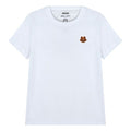 KENZO Small Tiger Head Embroidered Round Neck Short Sleeve White T-Shirt FA62TS8434SJ-01