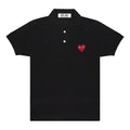 COMME des GARCONS PLAY Polo Red Emblem 'Black' AZ-T006-051-1