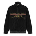 Gucci Chenille Embroidered Zip Up Black Jacket 595533-XJBTD-1082