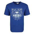 Men's KENZO SS21 Solid Color Tiger Head Printing Pattern Short Sleeve Royal blue FB55TS0204YA-71