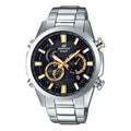 CASIO Waterproof EDIFICE Solar Powered Sports Sapphire Crystal Stainless Steel Strap Mens Black Analog EQW-T640YD-1A9PR